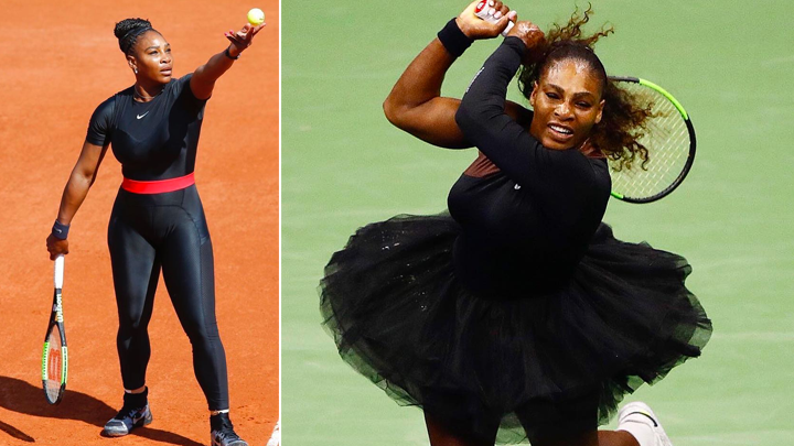 Proibida de usar traje especial, Serena Williams aparece para jogar vestindo tutu e meia arrastão-0